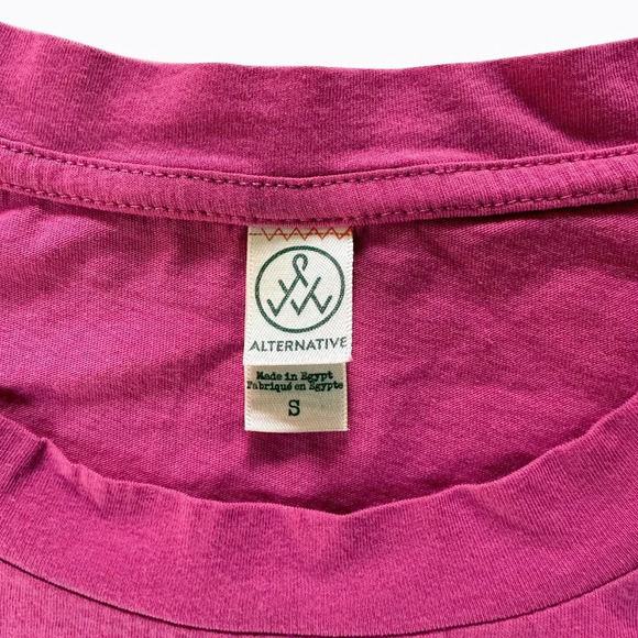 Alternative Apparel Pink Cap Sleeve T-shirt S/M Original Art Skull Edgy Design - Picture 7 of 8